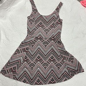 H&M Pink and Black Tank Aztec Dress